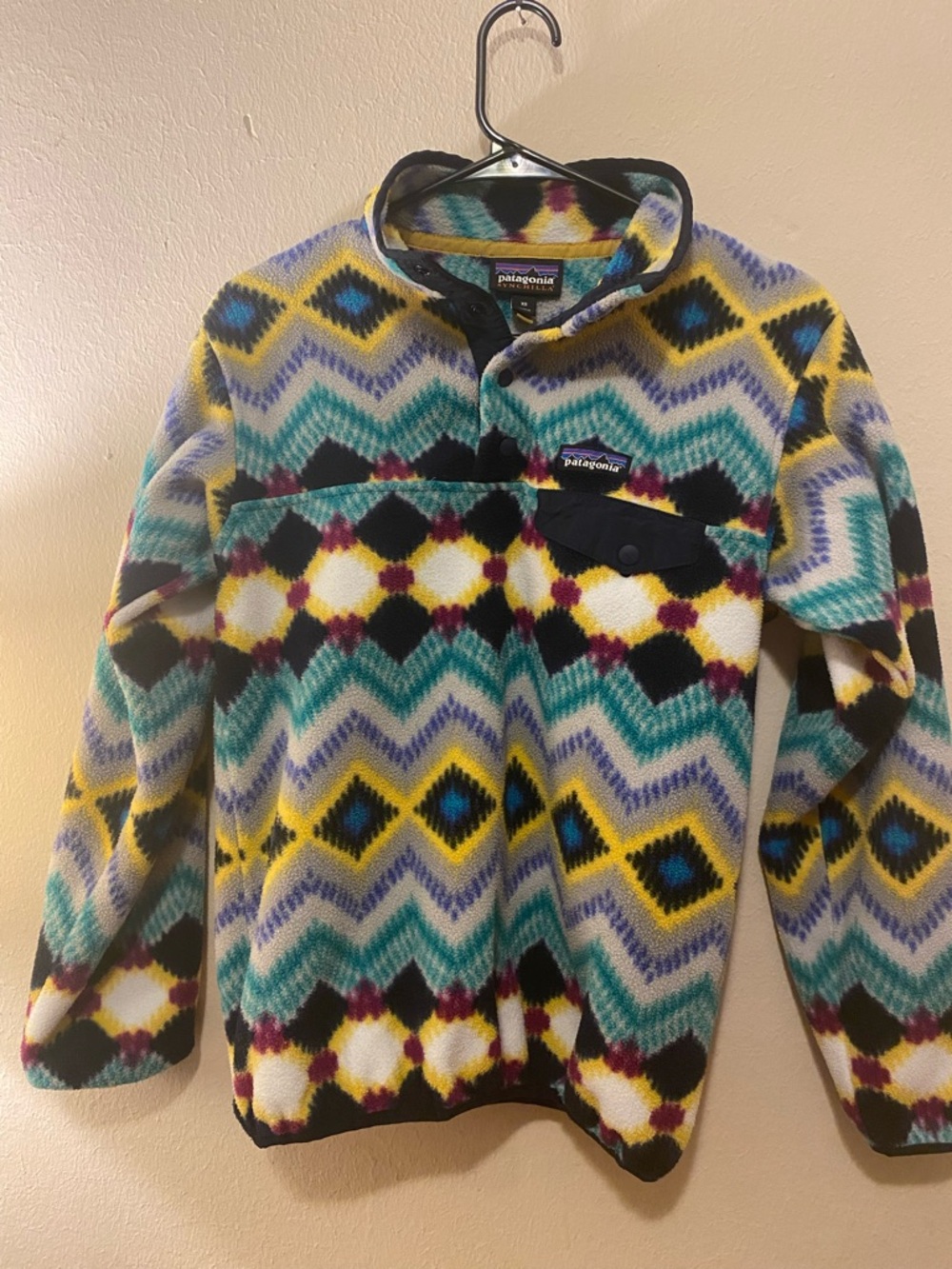 Women’s Patagonia Synchilla Fleece Pullover Geometric Colorful SzXS
